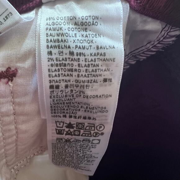 Levi's Pants Womens 27 (29x31) Red 725 High Rise Bootcut Corduroy‎ Jeans Stretch - Picture 10 of 10